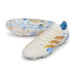 Adidas Predator 26 Elite White and Blue Firm Ground FG Football Boot - White/Gold