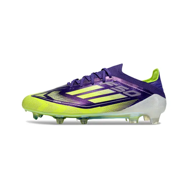 Adidas F50 Primeknit Elite Purple and Green Firm Ground FG Football Boot