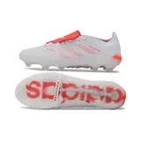Adidas Predator 26 Elite Tongue White and Orange Firm Ground FG Football Boot - White/Light Pink