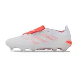 Adidas Predator 26 Elite Tongue White and Orange Firm Ground FG Football Boot - White/Light Pink