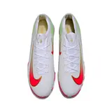 Nike Zoom Mercurial Vapor 16 Elite White Light Pink and Green Kids Turf TF Football Boot
