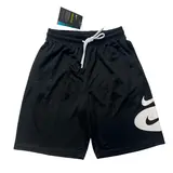 Nike Black and White Shorts - Large Swoosh Right