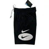 Nike Black and White Shorts - Large Swoosh Right