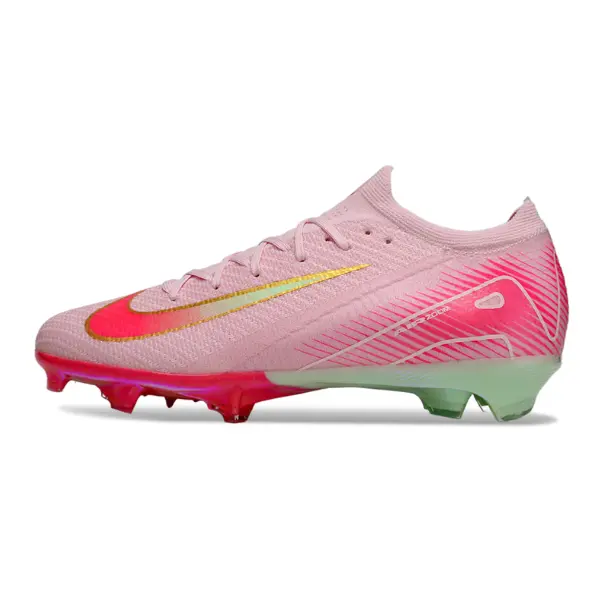 Nike Air Zoom Mercurial Vapor 16 Elite Light Pink and Light Green Firm Ground FG Kids Football Boot