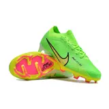 Nike Zoom Mercurial Vapor 15 Elite Green and Yellow Firm Ground FG Kids Football Boot
