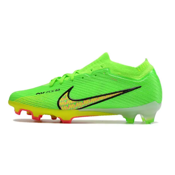 Nike Zoom Mercurial Vapor 15 Elite Green and Yellow Firm Ground FG Kids Football Boot