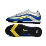 Nike Zoom Mercurial Vapor 16 Elite Grey Blue and Yellow Turf TF Football Boot