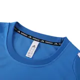 Adidas Light Blue Training Set T-Shirt and Shorts - Blue/White Stripes