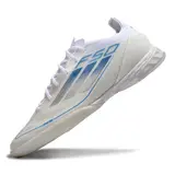 Adidas F50 Elite White and Blue Indoor IC Football Boot