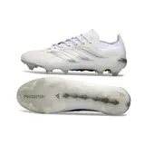 Adidas Predator 26 Elite White and Silver Firm Ground FG Football Boot