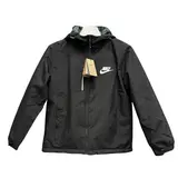 Nike Black Windbreaker Jacket - Lined Hooded