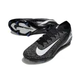 Nike Air Zoom Mercurial Vapor 16 Elite Black and White Firm Ground FG Football Boot - Black/Grey