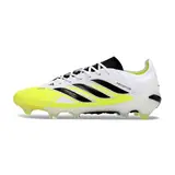 Adidas Predator 26 Elite White, Black and Yellow Firm Ground FG Football Boot