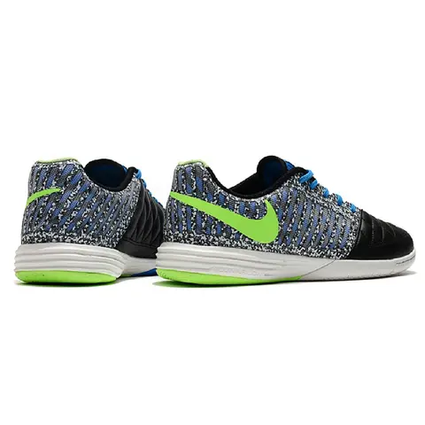 Nike Lunar Gato II Black White and Blue Indoor IC Football Boot
