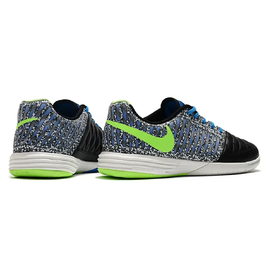 Nike Lunar Gato II Black White and Blue Indoor IC Football Boot