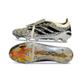 Adidas Predator 26 Elite Tongue Beige, Black and White Firm Ground FG Football Boot