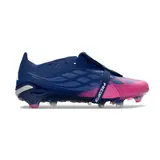 Adidas Predator 26 Elite Tongue Pink and Purple Kids Firm Ground FG Football Boot - Navy/Pink
