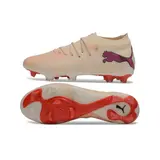 Puma Future 9 Low Cut Beige and Pink Firm Ground FG Football Boot