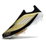Adidas F50+ Elite Laceless Black and Yellow Firm Ground FG Football Boot - Gold/Black