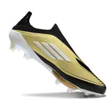 Adidas F50+ Elite Laceless Black and Yellow Firm Ground FG Football Boot - Gold/Black