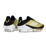 Adidas F50+ Elite Laceless Black and Yellow Firm Ground FG Football Boot - Gold/Black