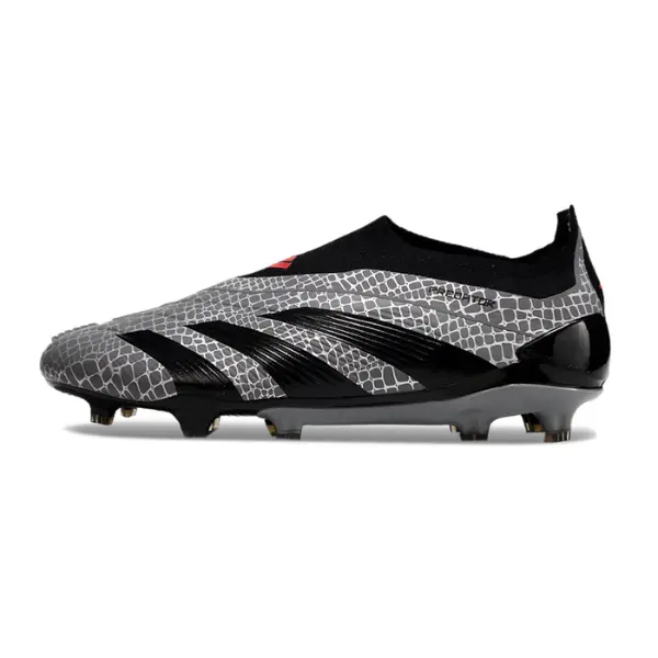 Adidas Predator 30 Elite Laceless Gray and Black Firm Ground FG Football Boot