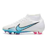 Nike Zoom Mercurial Superfly 9 Academy White Blue and Pink Firm Ground FG Football Boot