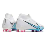 Nike Zoom Mercurial Superfly 9 Academy White Blue and Pink Firm Ground FG Football Boot
