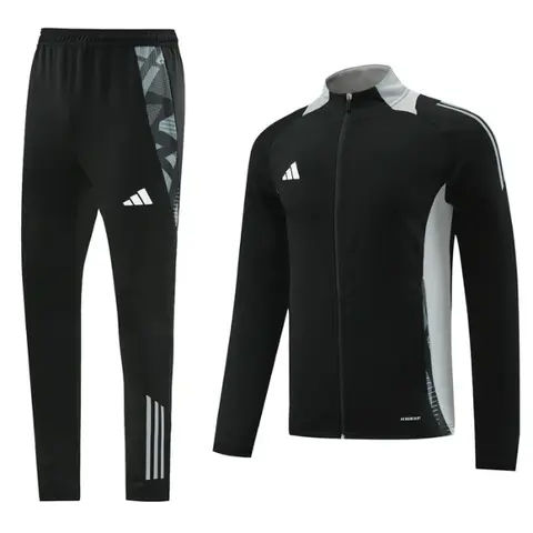 Adidas Black Cold Set Jacket and Pants - Black/Grey