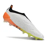 Adidas Predator 30 Elite Laceless White Orange and Gray Firm Ground FG Football Boot