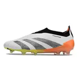 Adidas Predator 30 Elite Laceless White Orange and Gray Firm Ground FG Football Boot