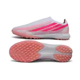 Adidas F50 Hyperfast Laceless Elite Pink and White Turf TF Football Boot