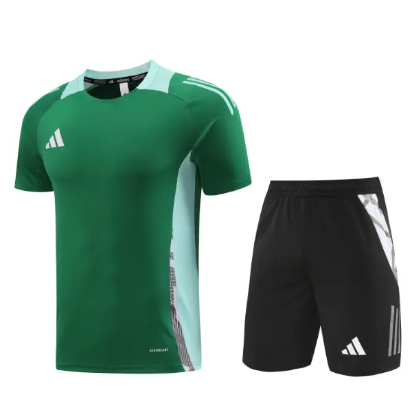 Adidas Green Training Set T-Shirt and Shorts - Green/Mint Trim