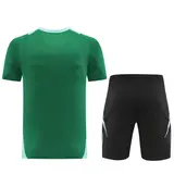 Adidas Green Training Set T-Shirt and Shorts - Green/Mint Trim