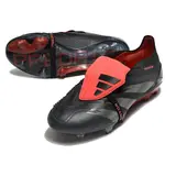 Adidas Predator 30 Elite Tongue Black and Red Firm Ground FG Football Boot - Tonal Black