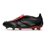 Adidas Predator 30 Elite Tongue Black and Red Firm Ground FG Football Boot - Tonal Black
