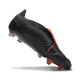 Adidas Predator 30 Elite Tongue Black and Red Firm Ground FG Football Boot - Tonal Black