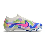 Nike Zoom Mercurial Vapor 15 Elite White and Colorful Firm Ground FG Kids Football Boot
