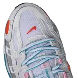 Nike P-6000 White and Silver Running Shoes - White/Orange/Teal