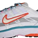 Nike P-6000 White and Silver Running Shoes - White/Orange/Teal