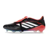 Adidas Predator 26 Elite Tongue Black and Red Firm Ground FG Football Boot