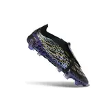 Adidas Predator 26 Elite Tongue Beige, Black and White Firm Ground FG Football Boot - Black/Iridescent