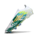 Adidas F50 Elite Laceless White and Green Firm Ground FG Football Boot