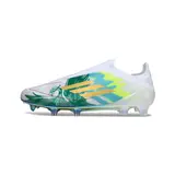 Adidas F50 Elite Laceless White and Green Firm Ground FG Football Boot