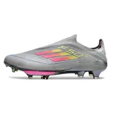 Adidas F50+ Elite Laceless Gray Pink and Yellow Firm Ground FG Football Boot