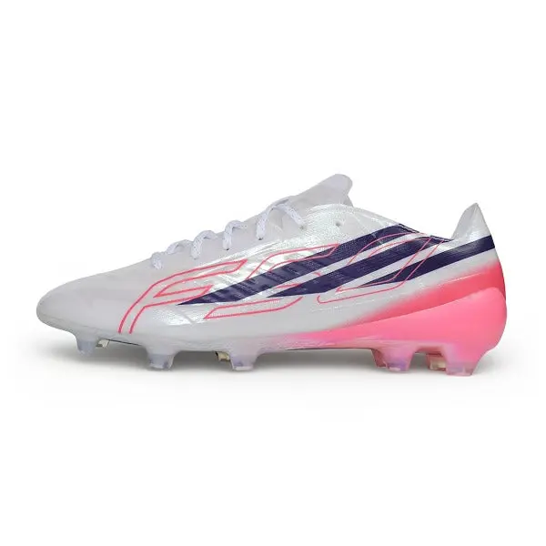 Adidas F50 Hyperfast EVO Elite White and Blue Firm Ground FG Football Boot