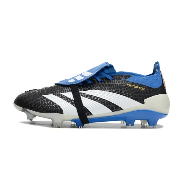 Adidas Predator 30 Elite Tongue Black Blue and White Firm Ground FG Kids Football Boot