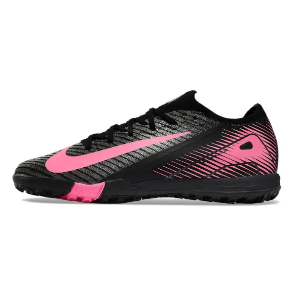 Nike Zoom Mercurial Vapor 16 Elite Black and Pink Turf TF Kids Football Boot