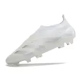 Adidas Predator 30 Elite Laceless White and Gray Firm Ground FG Football Boot - All White