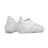 Adidas Predator 30 Elite Laceless White and Gray Firm Ground FG Football Boot - All White